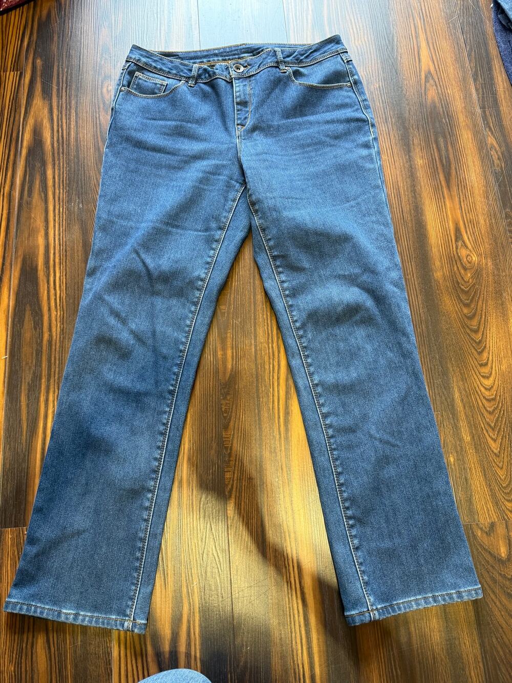 Natural Reflections Flannel Lined Womens Stretch Jeans Size 12